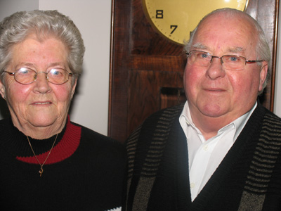 Het is het beeld van Mia en Martien Hermans-Lambert die op 31 december 1956 trouwden en dus op de laatste dag van dit jaar 50 jaar getrouwd zijn. - hv20065001